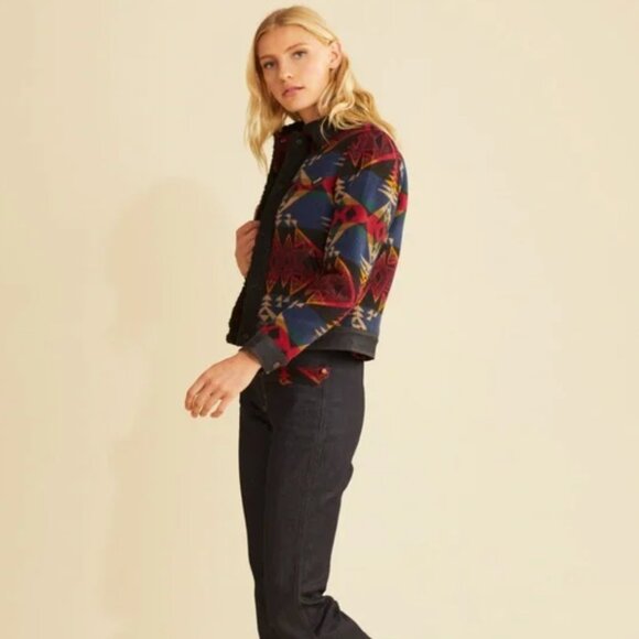 Pendleton X Wrangler Wool and Denim Jacket Size Medium - Picture 4 of 16